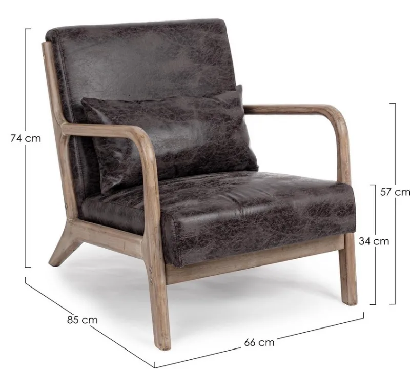 Outlet Bizzotto POLTRONA IN ECOPELLE - ANCILLA