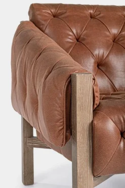 Sale Bizzotto POLTRONA IN ECOPELLE MARRONE - HARRISON