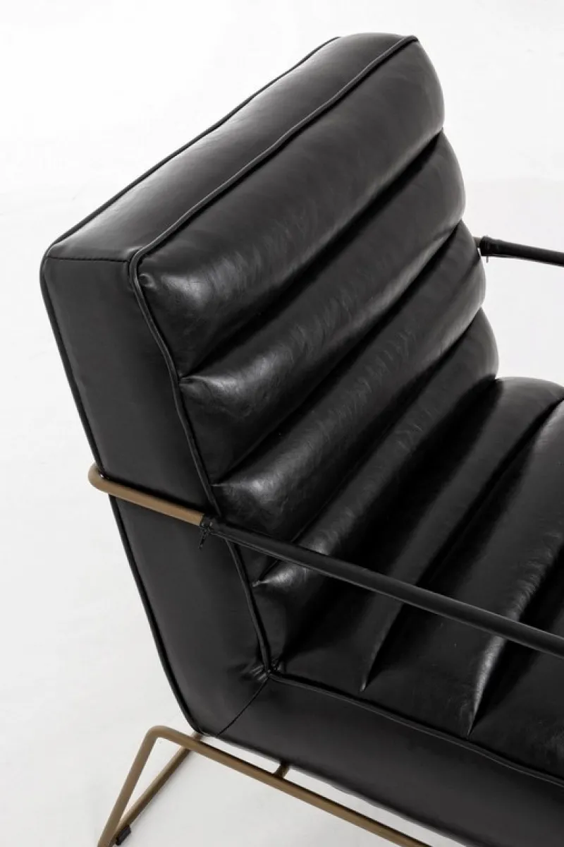 Best Bizzotto POLTRONA IN ECOPELLE NERA - BRIANNA