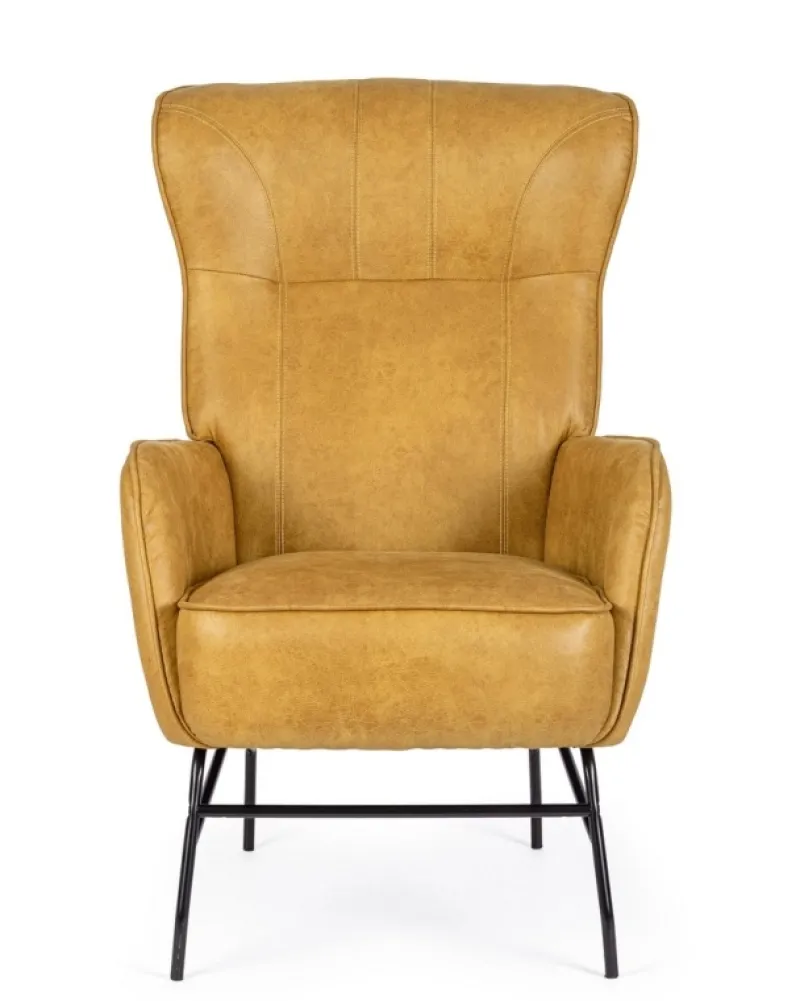 Sale Bizzotto POLTRONA IN ECOPELLE SENAPE - NASIRA