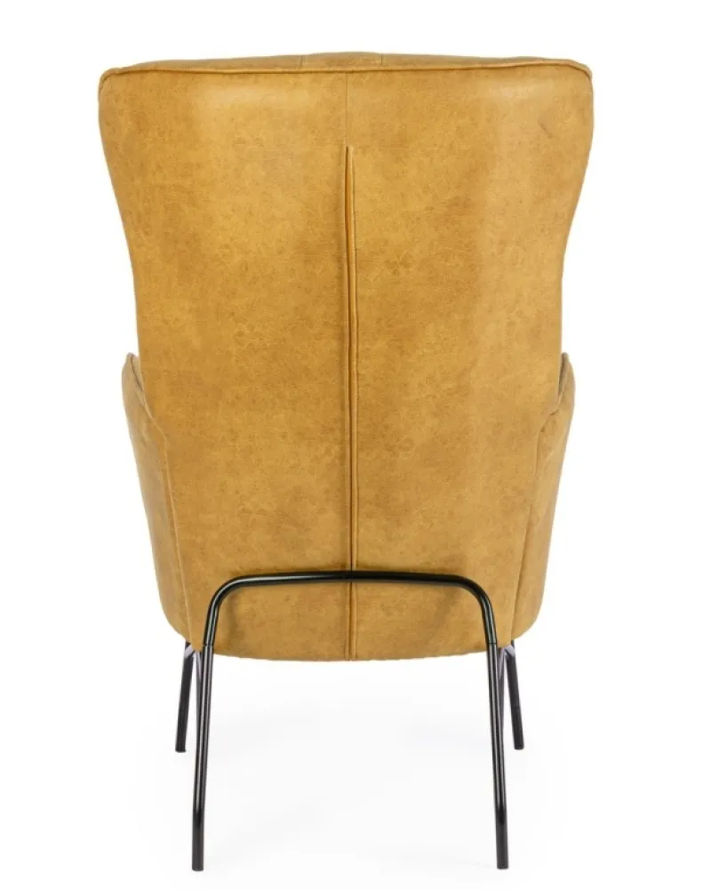 Sale Bizzotto POLTRONA IN ECOPELLE SENAPE - NASIRA