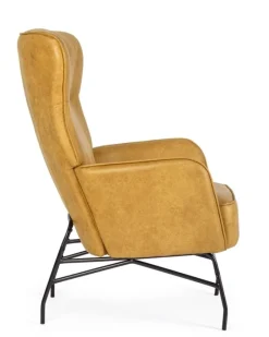 Sale Bizzotto POLTRONA IN ECOPELLE SENAPE - NASIRA