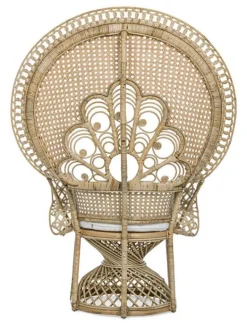 Clearance Bizzotto POLTRONA IN FIBRE NATURALI SFODERABILE NATURALE - PEACOCK