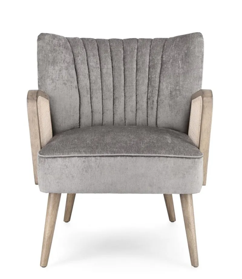 Outlet Bizzotto POLTRONA IN LEGNO SILVER - VIRNA