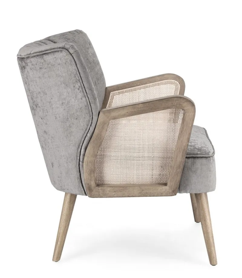 Outlet Bizzotto POLTRONA IN LEGNO SILVER - VIRNA