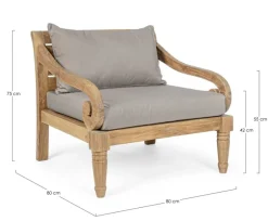 Sale Bizzotto POLTRONA IN TEAK - KARUBA FSC