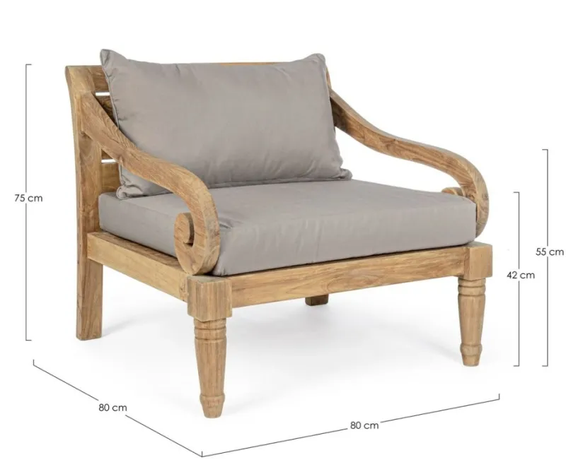 Sale Bizzotto POLTRONA IN TEAK - KARUBA FSC