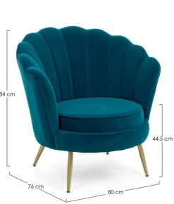 Clearance Bizzotto POLTRONA IN VELLUTO BLU - GILIOLA