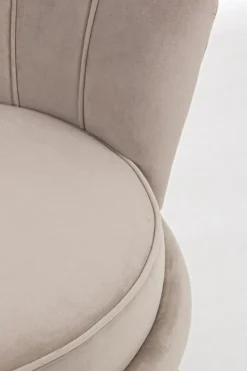 Outlet Bizzotto POLTRONA IN VELLUTO GRIGIO CHIARO - GILIOLA