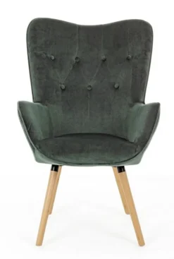 Discount Bizzotto POLTRONA IN VELLUTO VERDE BOSCO - JULIET