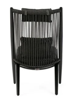 Bizzotto POLTRONA LOUNGE IN CORDA PER ESTERNO NERO XK0Y - ALOHA NEW