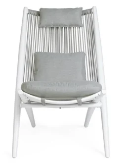 Bizzotto POLTRONA LOUNGE IN CORDA PER ESTERNO BIANCA XK03 - ALOHA NEW