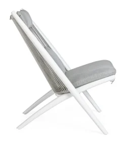 Bizzotto POLTRONA LOUNGE IN CORDA PER ESTERNO BIANCA XK03 - ALOHA NEW