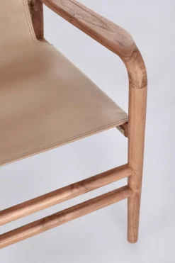 Best Bizzotto POLTRONA LOUNGE IN PELLE TORTORA- CAROLINE