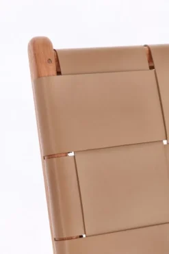 Outlet Bizzotto POLTRONA LOUNGE IN PELLE TORTORA - JOANNA