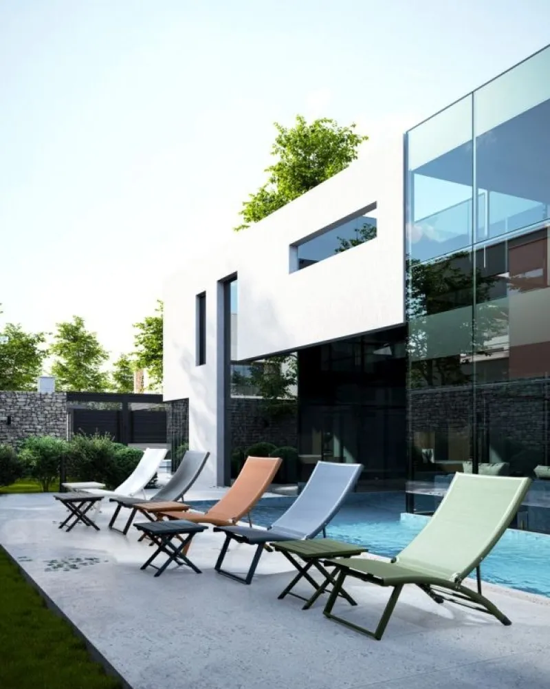 Outlet Bizzotto POLTRONA LOUNGE RECLINABILE BIANCA - TAYLOR