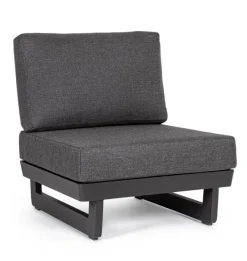 Clearance Bizzotto POLTRONA MODULARE IN ALLUMINIO ANTRACITE WG21 - INFINITY