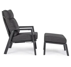 Online Bizzotto POLTRONA RECLINABILE IN ALLUMINIO ANTRACITE JX55 - KLEDI