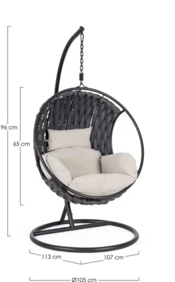 Best Bizzotto POLTRONA SOSPESA C-C GALAPAGOS NERO