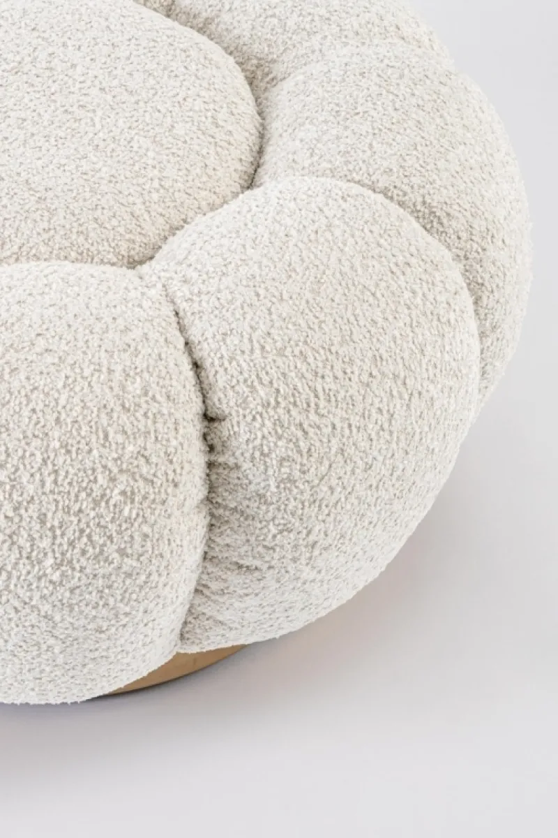 Bizzotto POUF EFFETTO BOUCLE' NATURALE - FLOREL