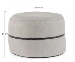 Clearance Bizzotto POUF GULIZAR GRAPHITE D50