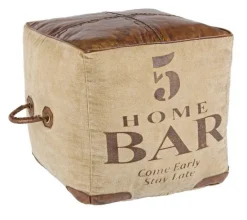 Outlet Bizzotto POUF IN PELLE - SANPARK FIVE