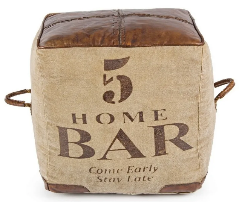 Outlet Bizzotto POUF IN PELLE - SANPARK FIVE