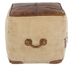 Outlet Bizzotto POUF IN PELLE - SANPARK FIVE