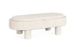 Outlet Bizzotto POUF TANYA C-VASS OVALE BIANCO
