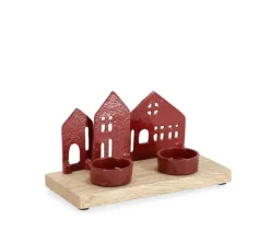 Bizzotto P.TEALIGHT 2P CORNWALL CASA ROSSO
