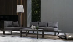 Sale Bizzotto SALOTTO ANGOLARE IN ALLUMINIO ANTRACITE CX23 - KONNOR