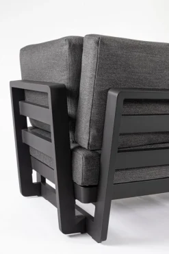 Outlet Bizzotto SALOTTO ANGOLARE IN ALLUMINIO ANTRACITE WG21 - INFINITY