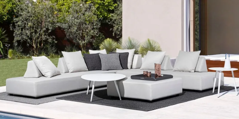 Best Bizzotto SALOTTO ANGOLARE IN TESSUTO PER ESTERNO COLOR SABBIA - PIPER