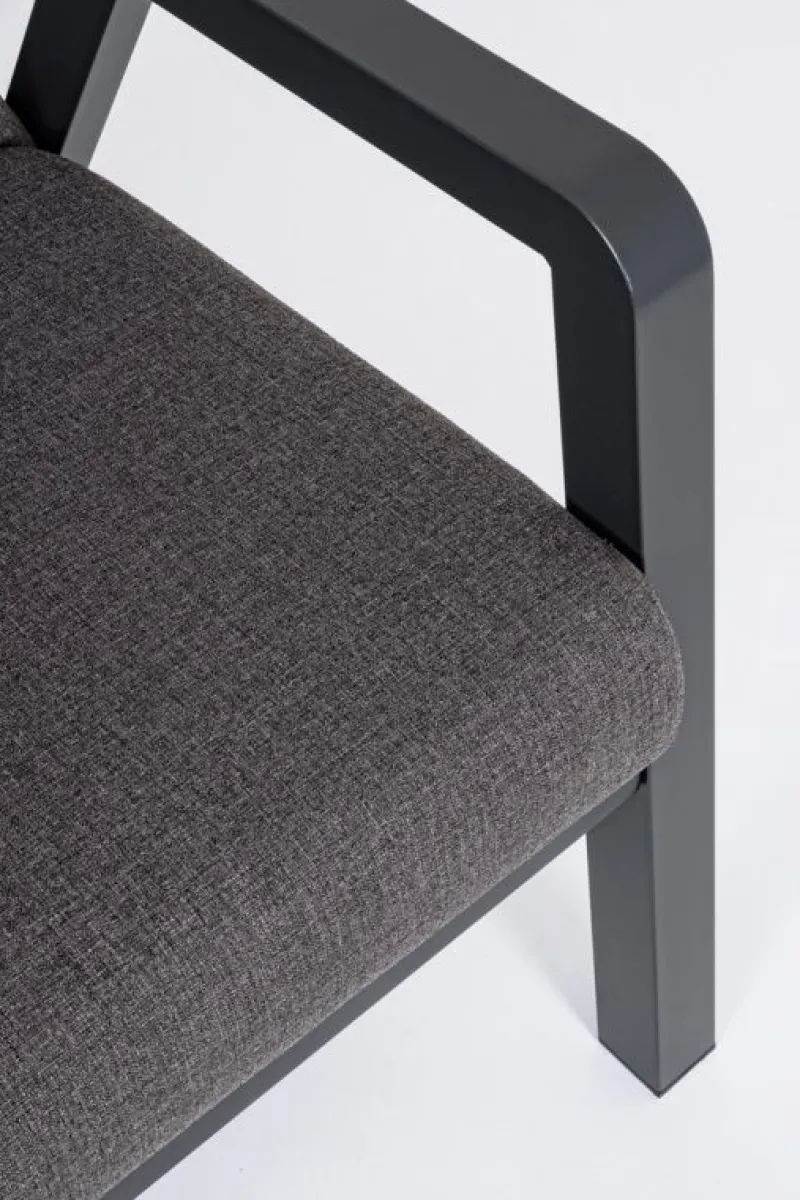 Outlet Bizzotto SALOTTO IN ALLUMINIO ANTRACITE JX55 - TRUMAN