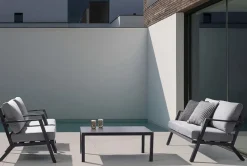 Clearance Bizzotto SALOTTO IN ALLUMINIO ANTRACITE YK13 - HARLEY