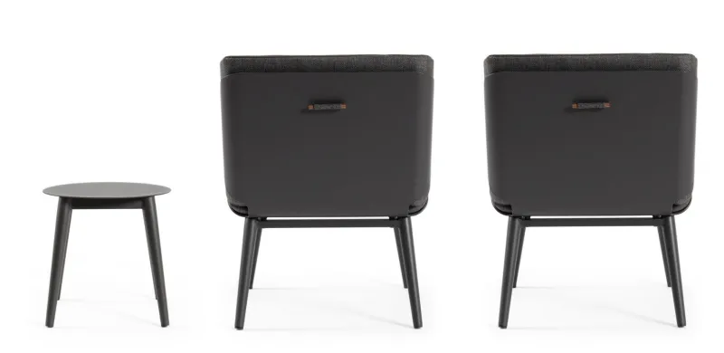 Outlet Bizzotto SALOTTO IN ALLUMINIO ANTRACITE WG21 - ISABELA