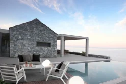 Clearance Bizzotto SALOTTO IN ALLUMINIO CON CUSCINI BIANCO YK11 - HARLEY