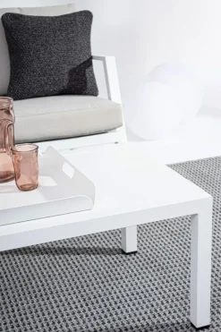 Clearance Bizzotto SALOTTO IN ALLUMINIO CON CUSCINI BIANCO YK11 - HARLEY