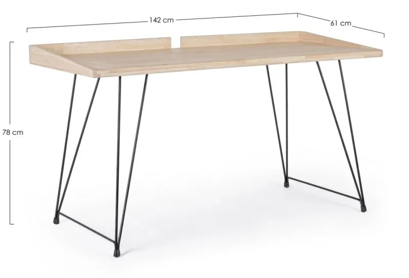 New Bizzotto SCRIVANIA IN LEGNO - DISTRICT