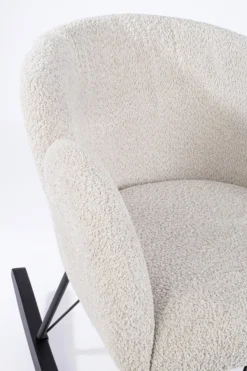 New Bizzotto SEDIA A DONDOLO EFFETTO BOUCLE' NATURALE - SIBILLA