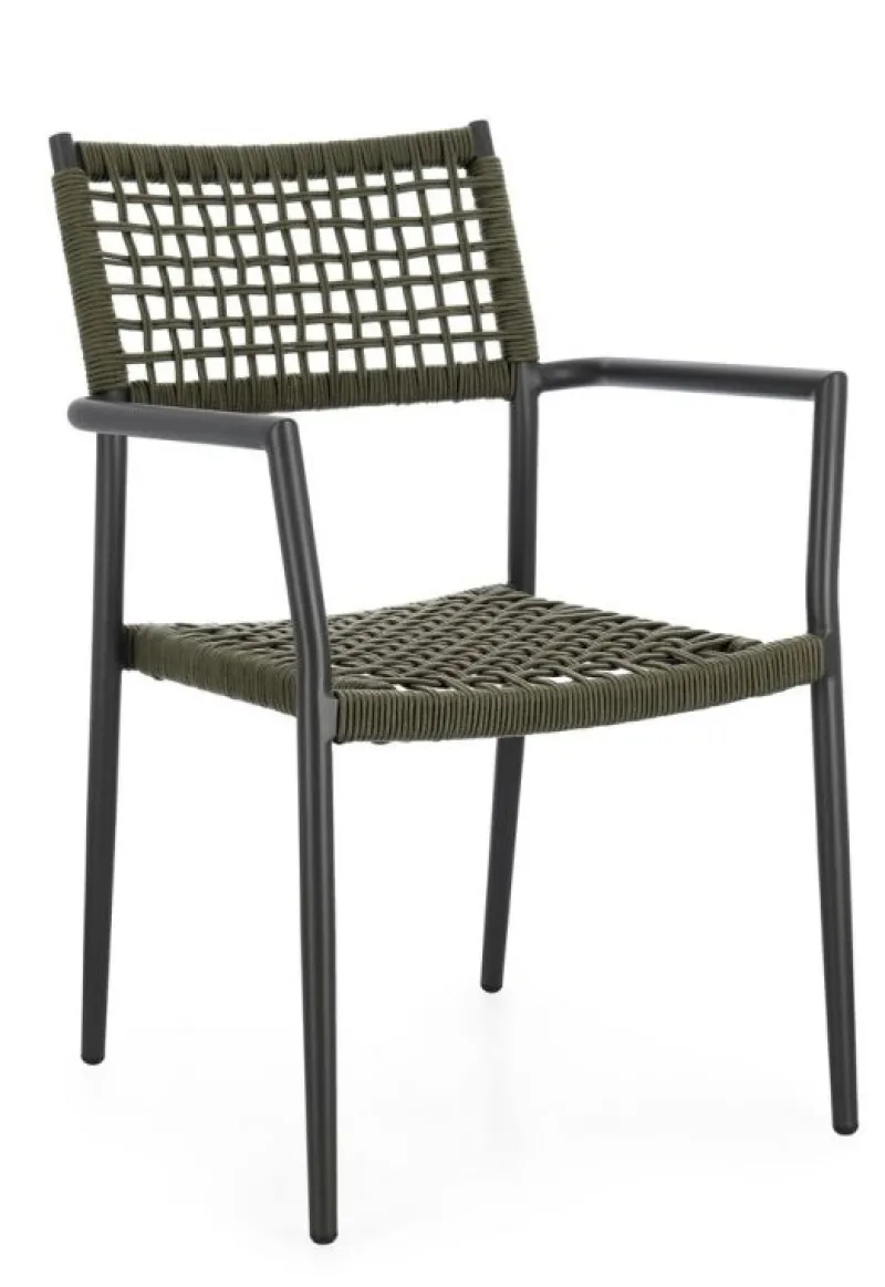 Best Bizzotto SEDIA C-BR CALETA ANTRACITE/VERDE