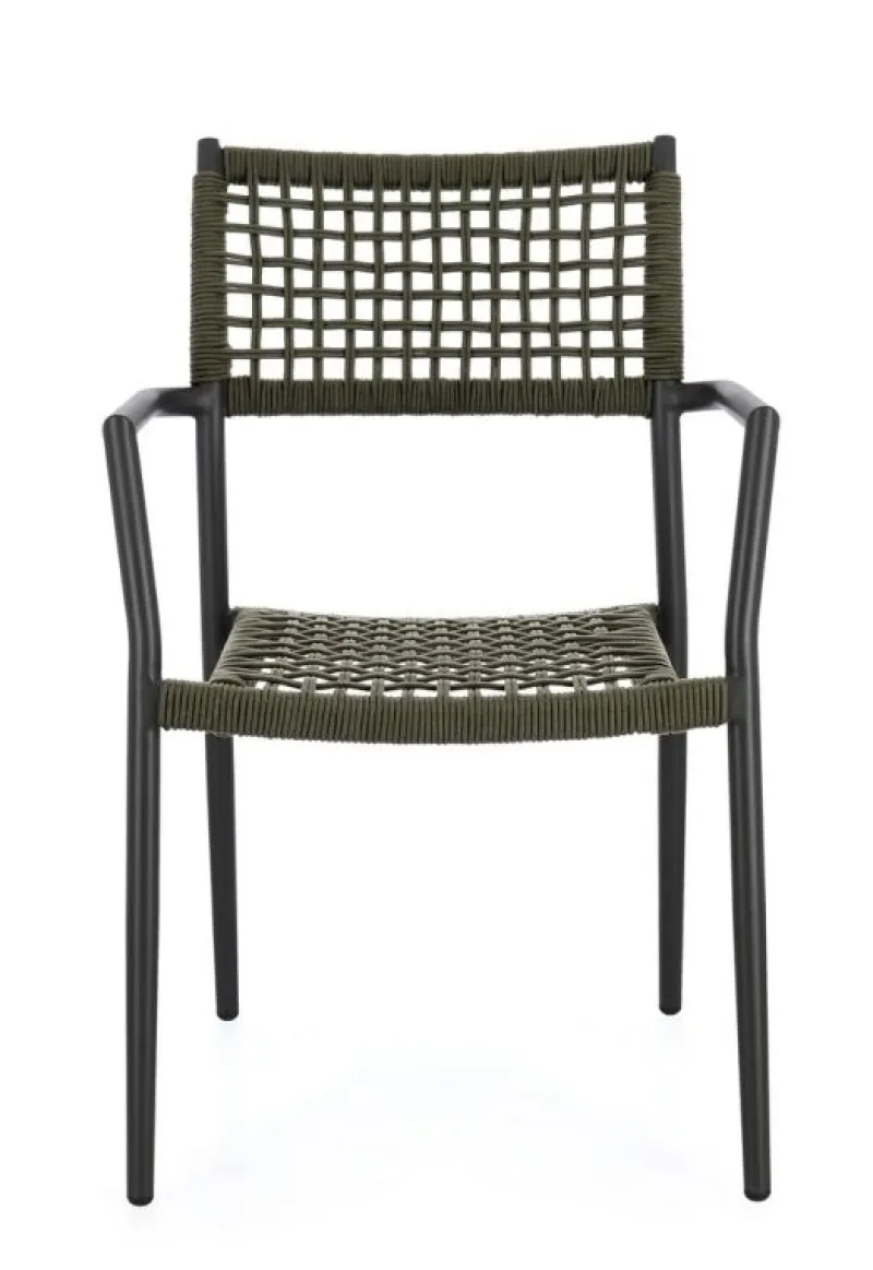 Best Bizzotto SEDIA C-BR CALETA ANTRACITE/VERDE