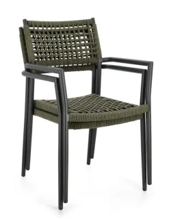 Best Bizzotto SEDIA C-BR CALETA ANTRACITE/VERDE