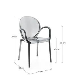 Clearance Bizzotto SEDIA C-BR CAMILLA FUME'