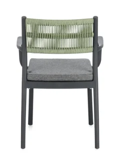 Discount Bizzotto SEDIA C-BR C-C ALVIN ANTRACITE/VERDE