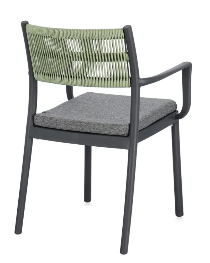 Discount Bizzotto SEDIA C-BR C-C ALVIN ANTRACITE/VERDE