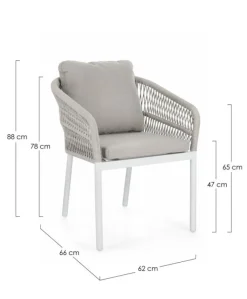 Clearance Bizzotto SEDIA C-BR C-C GALDANA BIANCO