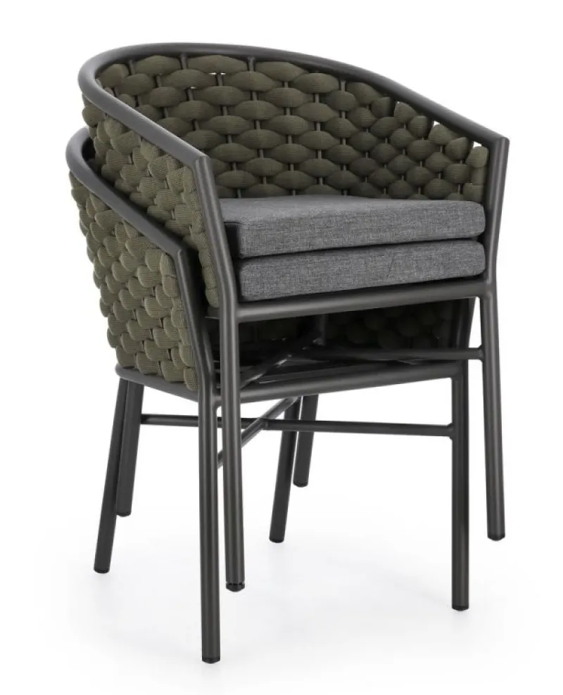 Online Bizzotto SEDIA C-BR C-C MARGALIDA ANTRACITE/VERDE