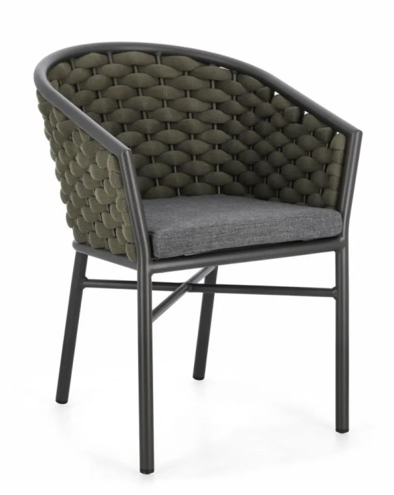 Discount Bizzotto SEDIA C-BR C-C MARGALIDA ANTRACITE/VERDE