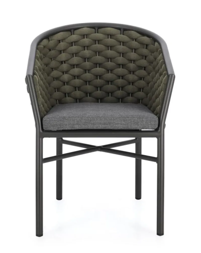 Discount Bizzotto SEDIA C-BR C-C MARGALIDA ANTRACITE/VERDE